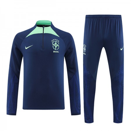 Brasilien Quarter Zip Navy Trænings Sweatshirt 2022